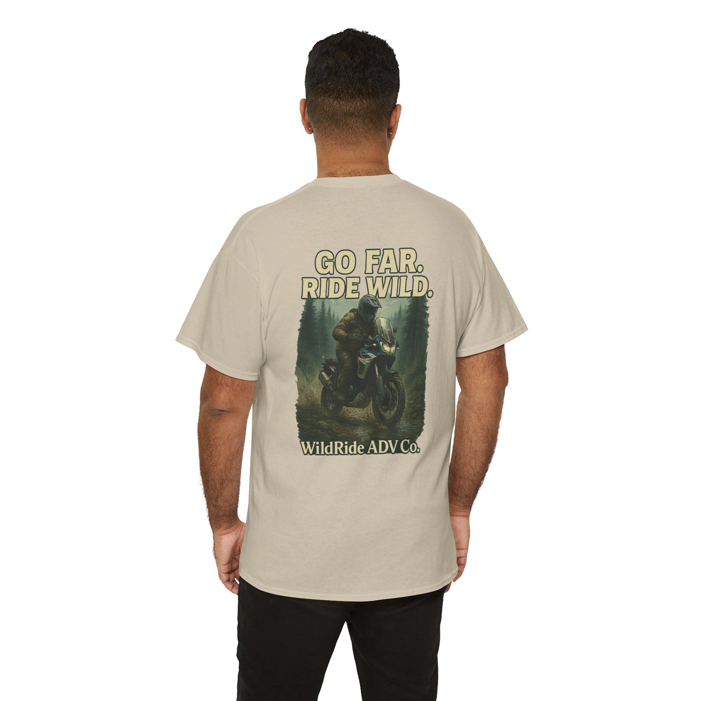'Go Far, Ride Wild', Motorcycle Shirt, Epic Outdoor Style