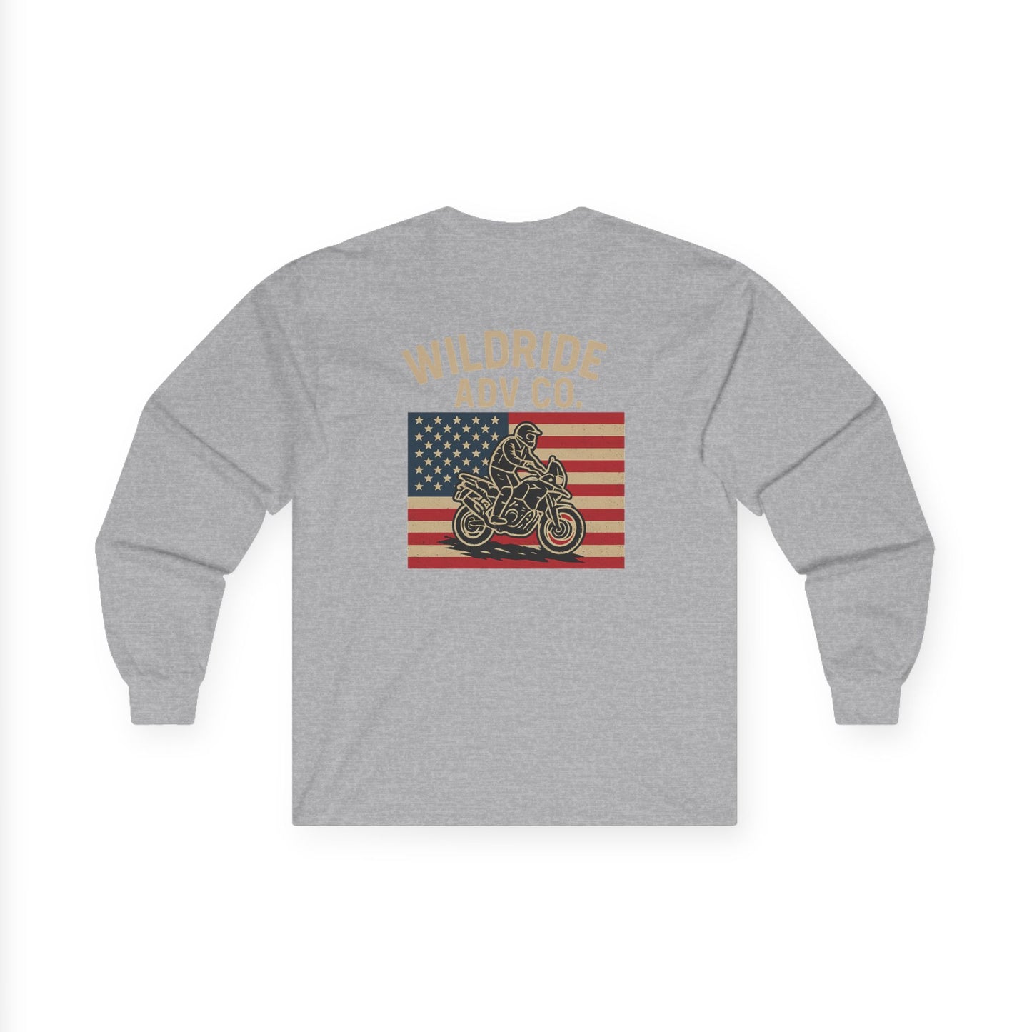 Wildride Adventure Co Patriotic Long Sleeve Tee