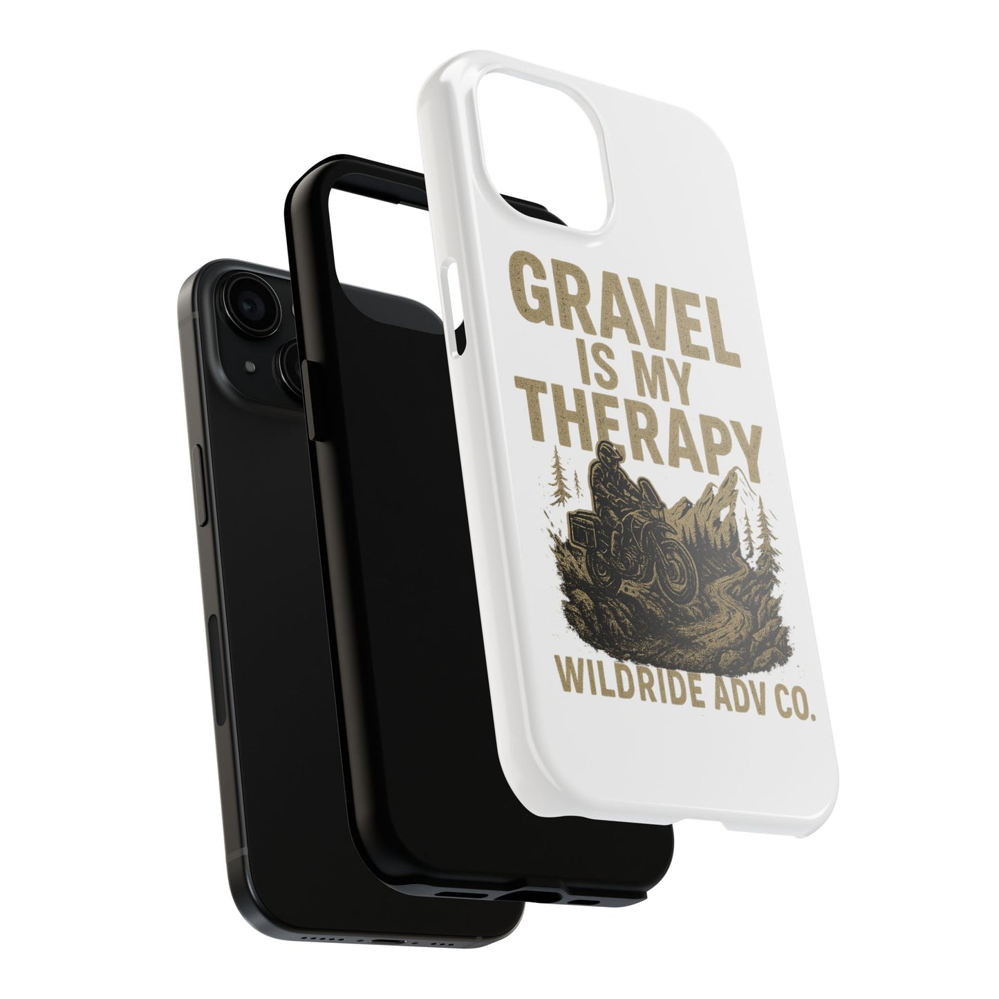 Gravel Therapy Phone Case, Tough Motorcycle Phone Cover, Adventure Gift, Off-Road Enthusiast Accessory, Stylish Biker Case
