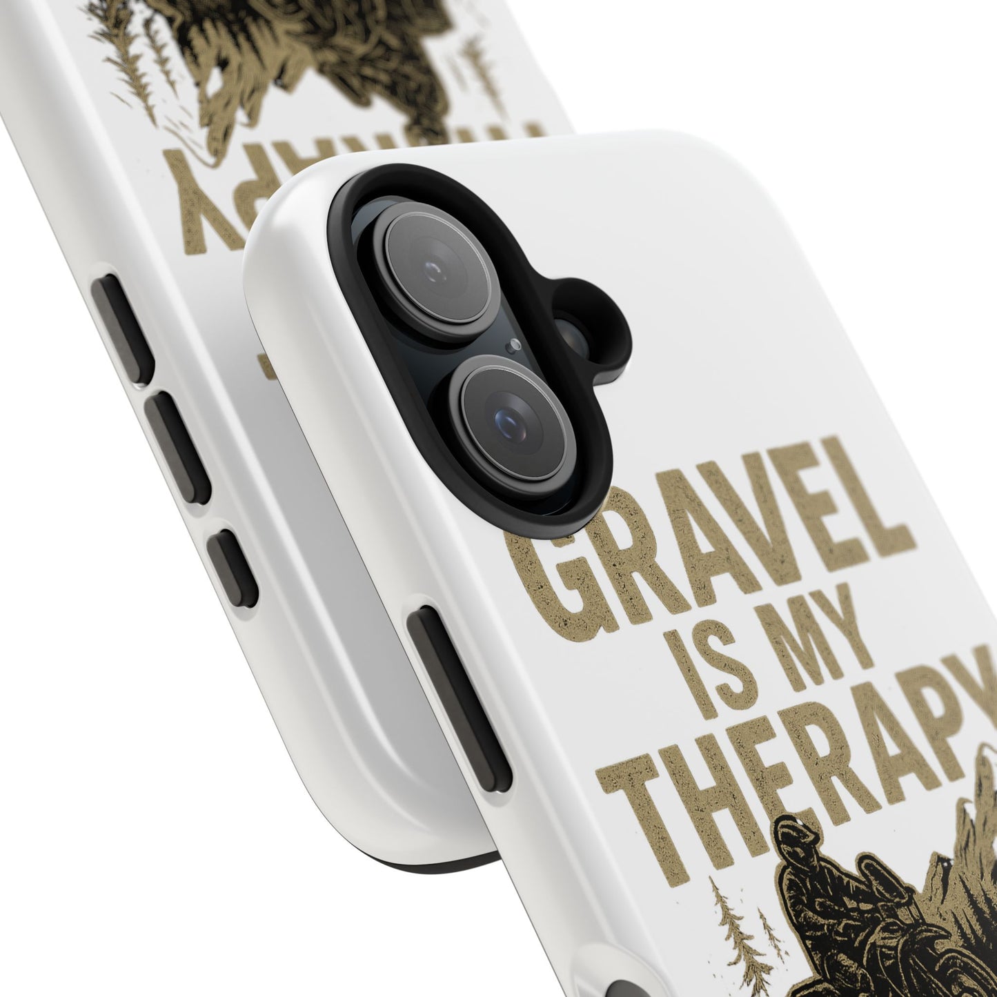 Gravel Therapy Phone Case, Tough Motorcycle Phone Cover, Adventure Gift, Off-Road Enthusiast Accessory, Stylish Biker Case