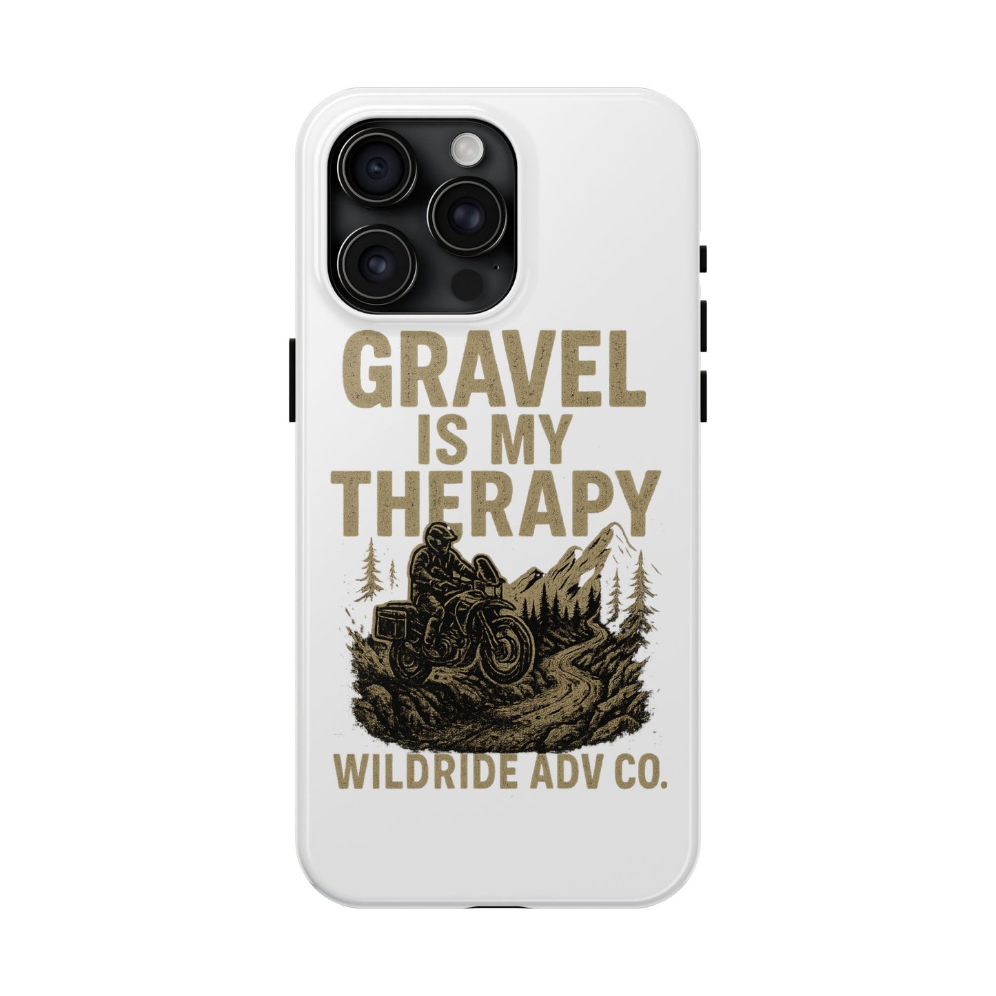 Gravel Therapy Phone Case, Tough Motorcycle Phone Cover, Adventure Gift, Off-Road Enthusiast Accessory, Stylish Biker Case