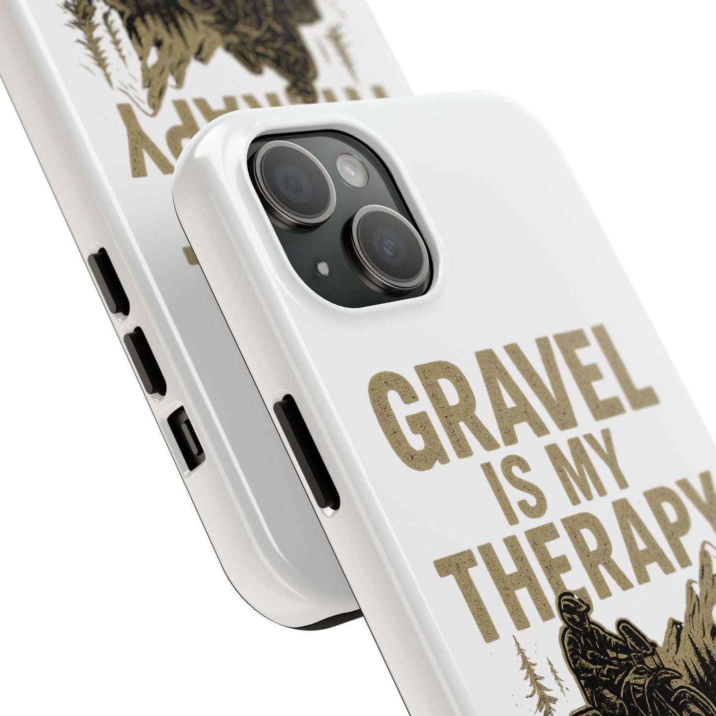 Gravel Therapy Phone Case, Tough Motorcycle Phone Cover, Adventure Gift, Off-Road Enthusiast Accessory, Stylish Biker Case