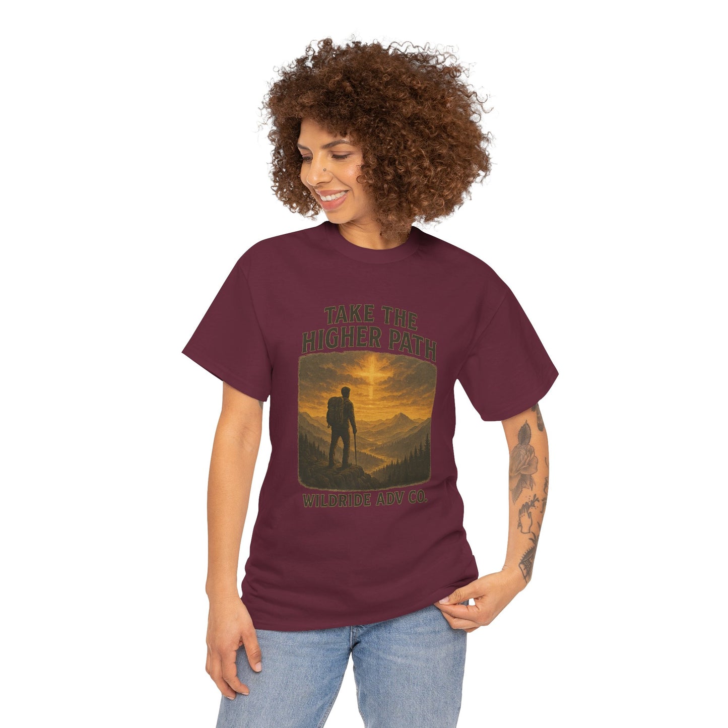 Adventure-Inspired Tee - Explore the Higher Path Faith Based