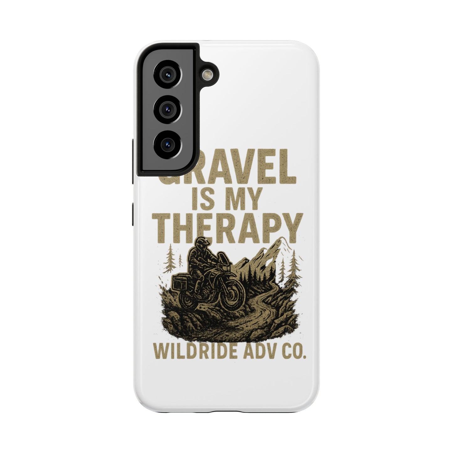 Gravel Therapy Phone Case, Tough Motorcycle Phone Cover, Adventure Gift, Off-Road Enthusiast Accessory, Stylish Biker Case
