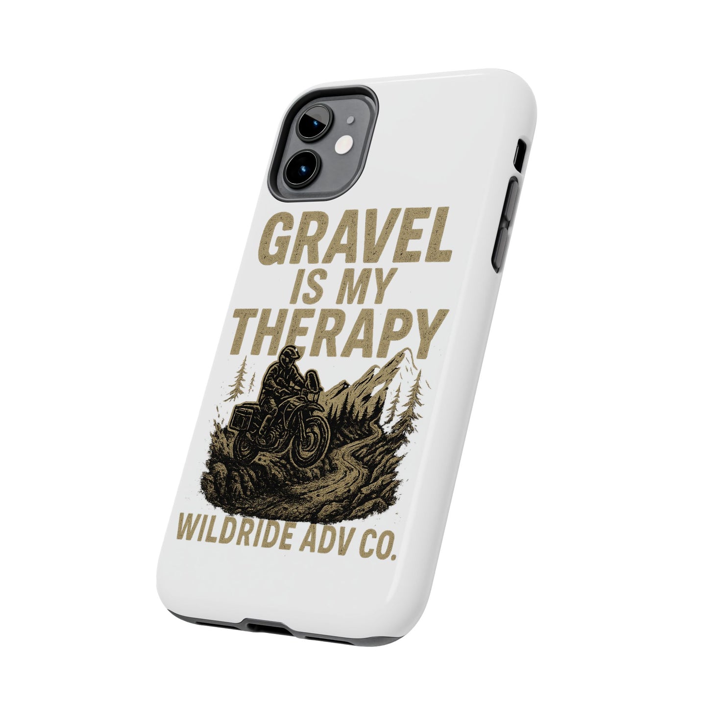 Gravel Therapy Phone Case, Tough Motorcycle Phone Cover, Adventure Gift, Off-Road Enthusiast Accessory, Stylish Biker Case