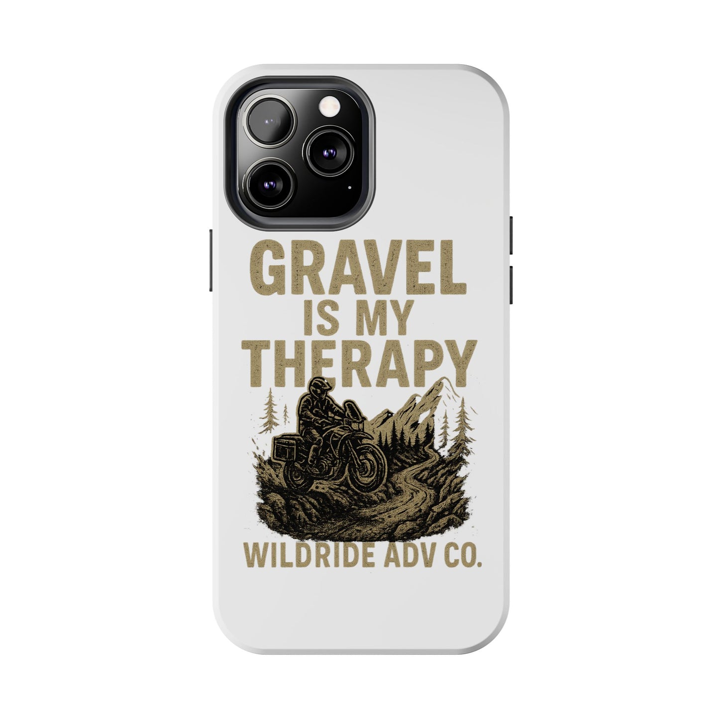 Gravel Therapy Phone Case, Tough Motorcycle Phone Cover, Adventure Gift, Off-Road Enthusiast Accessory, Stylish Biker Case