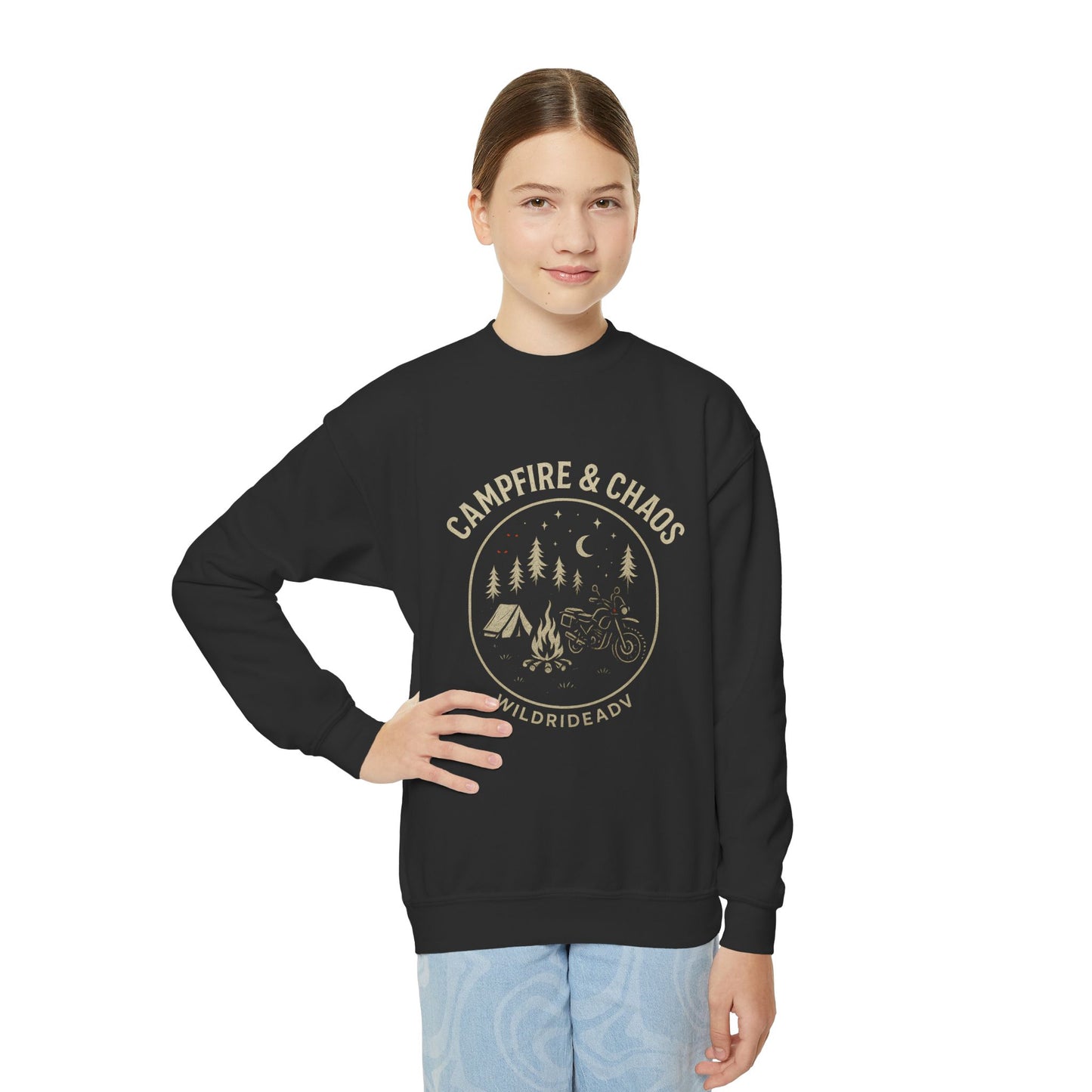 Campfire & Chaos Youth Crewneck Sweatshirt