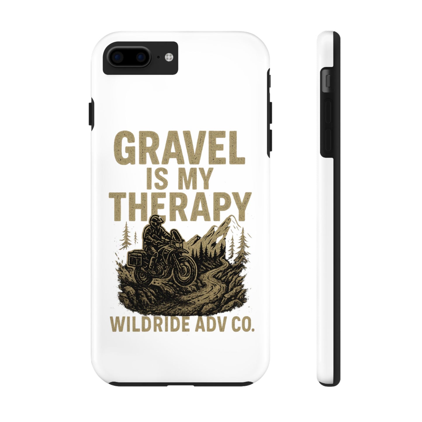 Gravel Therapy Phone Case, Tough Motorcycle Phone Cover, Adventure Gift, Off-Road Enthusiast Accessory, Stylish Biker Case