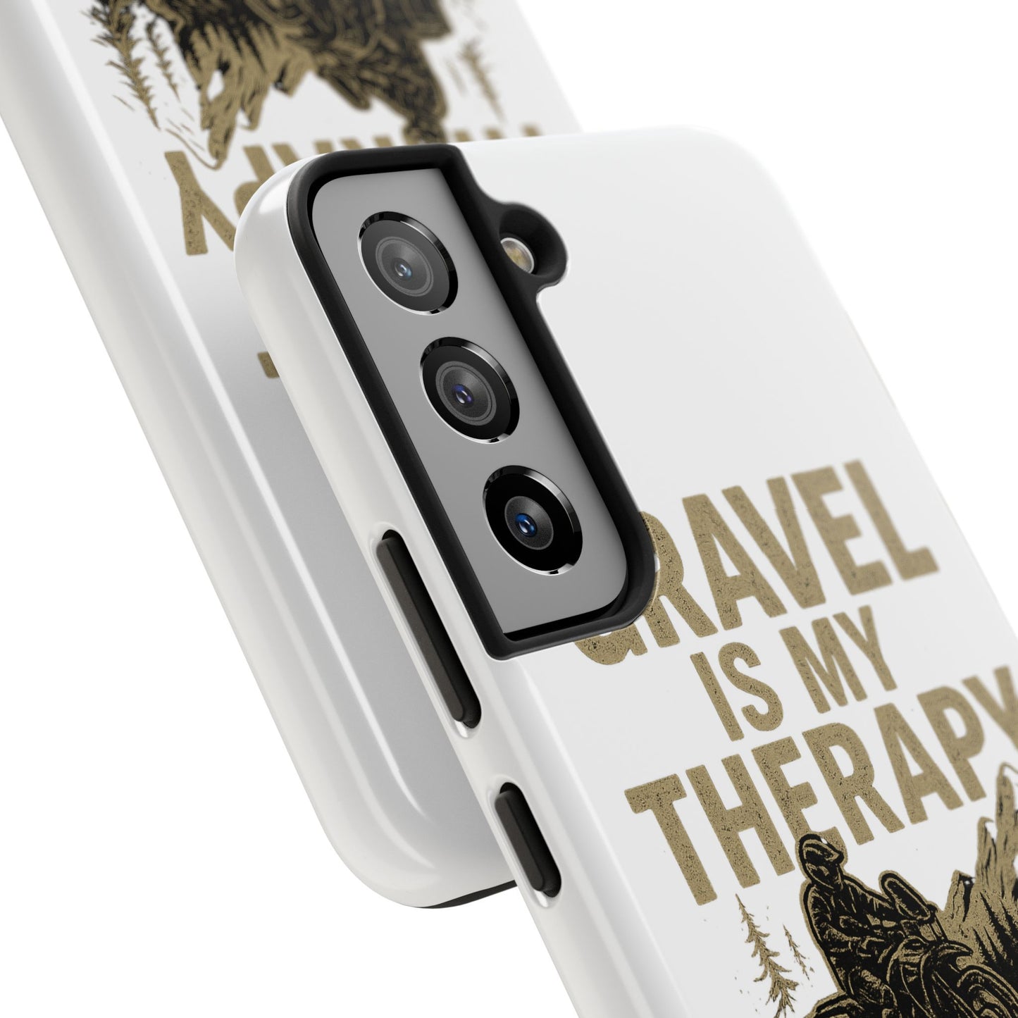 Gravel Therapy Phone Case, Tough Motorcycle Phone Cover, Adventure Gift, Off-Road Enthusiast Accessory, Stylish Biker Case