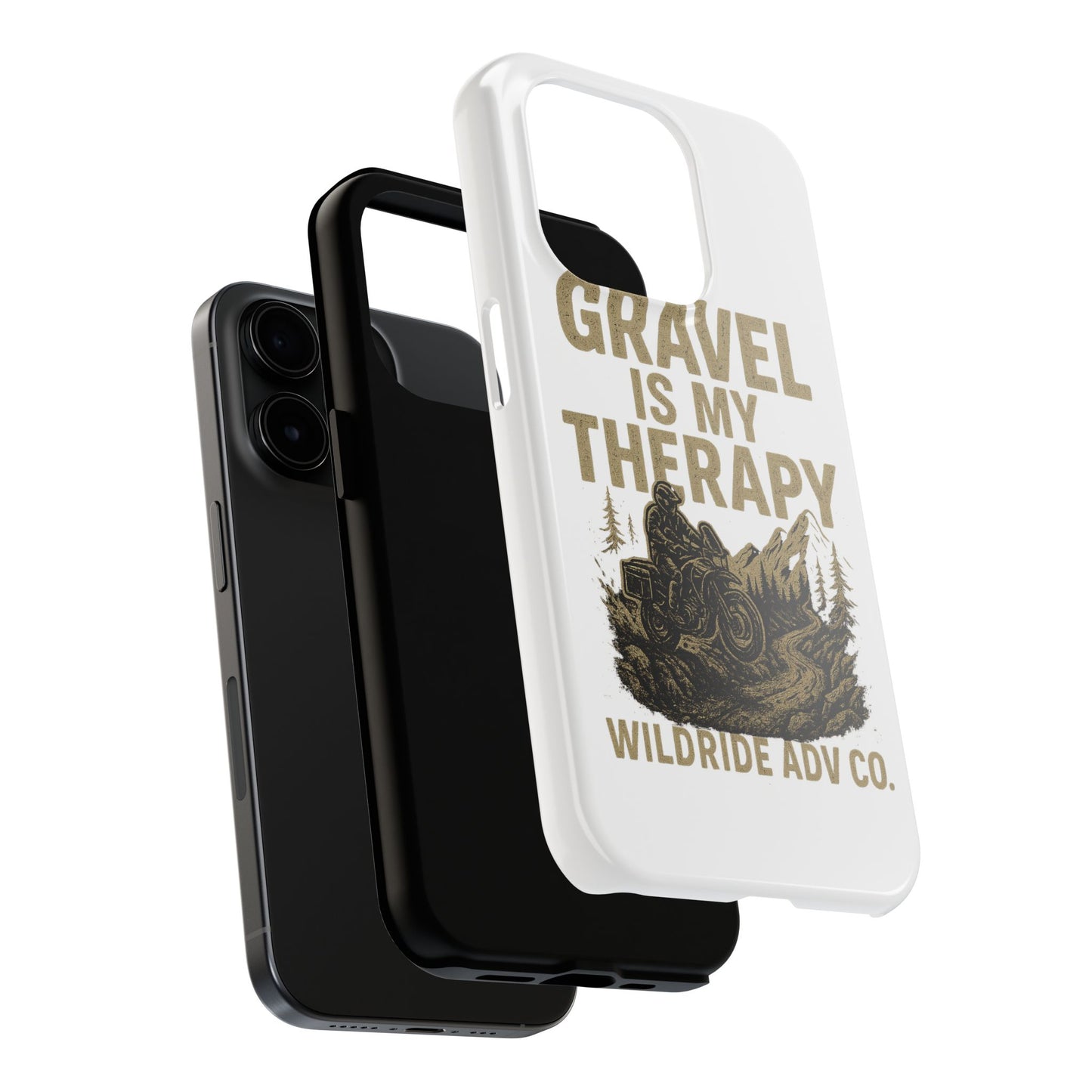Gravel Therapy Phone Case, Tough Motorcycle Phone Cover, Adventure Gift, Off-Road Enthusiast Accessory, Stylish Biker Case