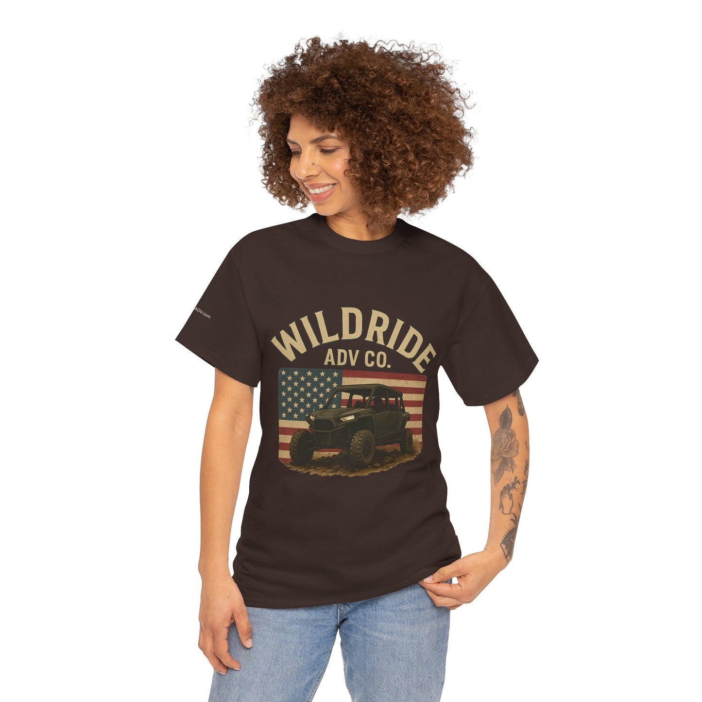WildRide's Signature Off-Road Design, Patriotic Graphic Tee