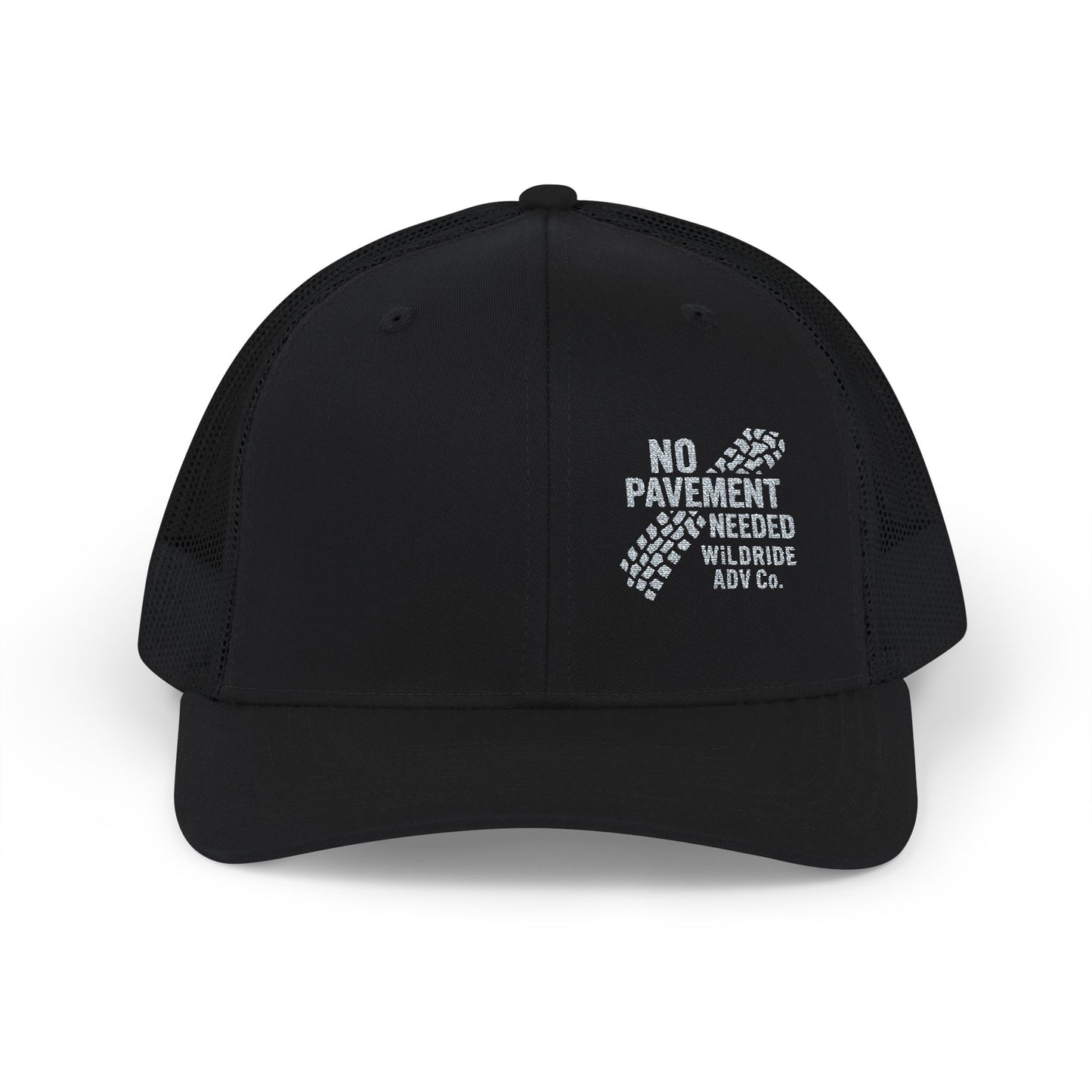 No Pavement Needed Embroidered Snapback Trucker Cap