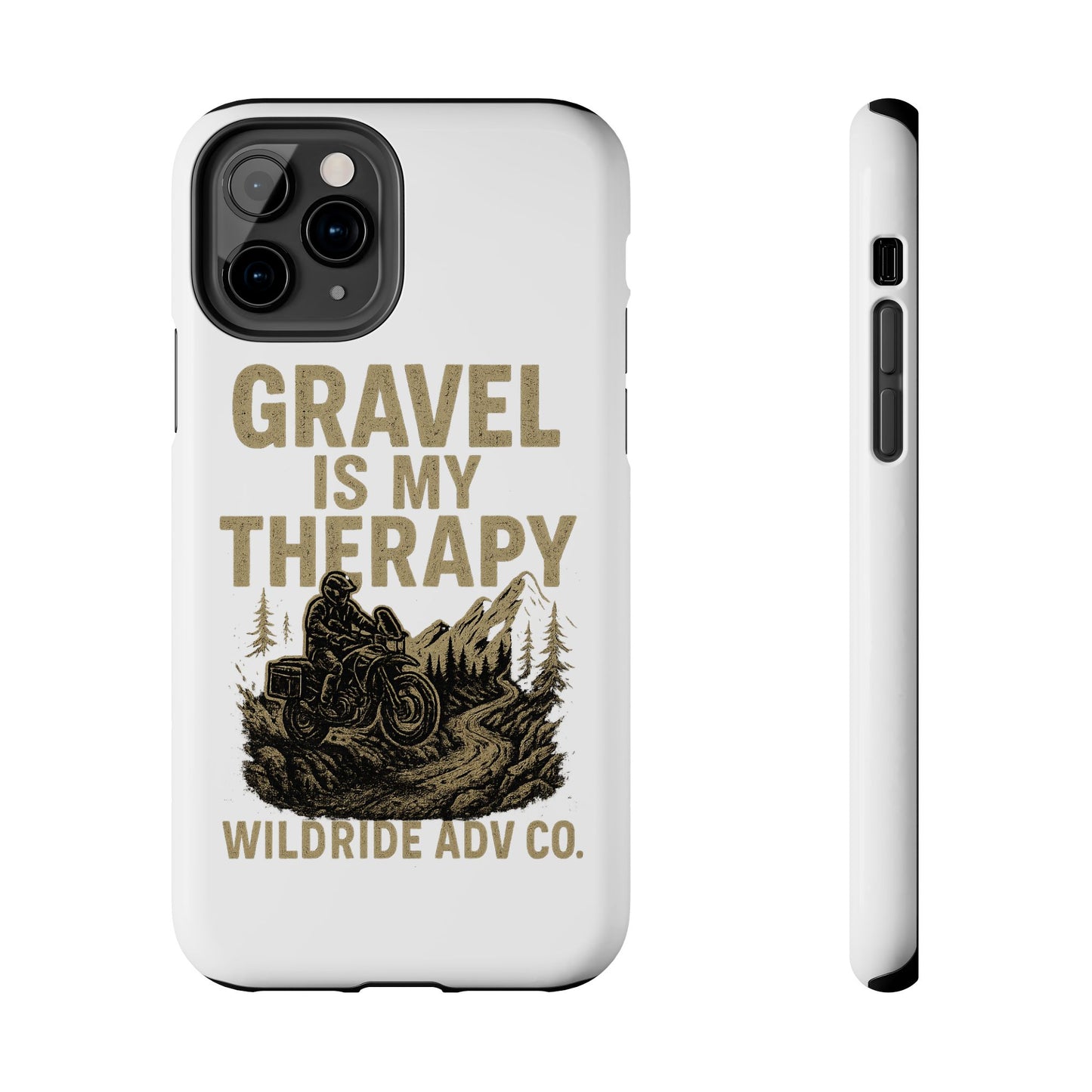 Gravel Therapy Phone Case, Tough Motorcycle Phone Cover, Adventure Gift, Off-Road Enthusiast Accessory, Stylish Biker Case
