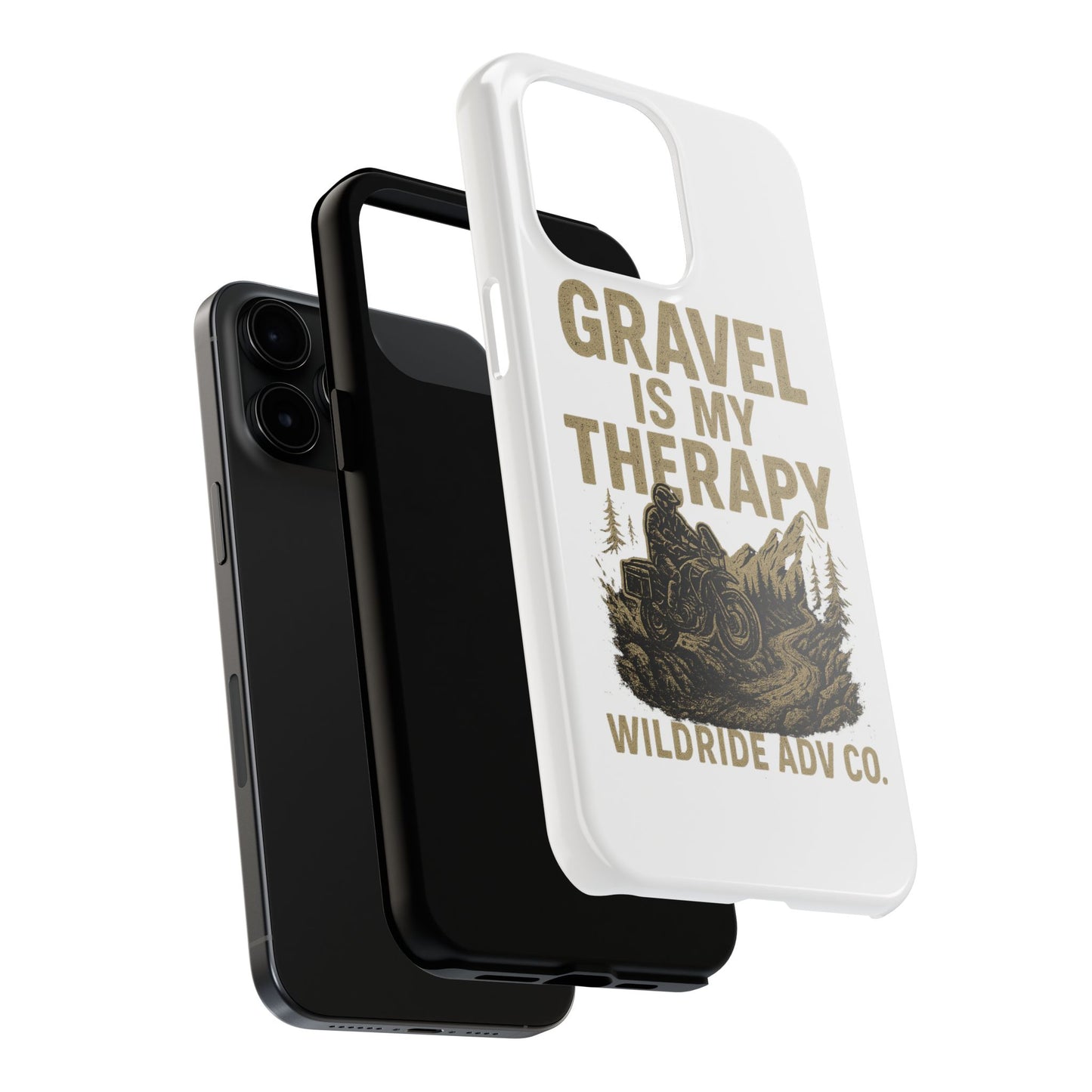 Gravel Therapy Phone Case, Tough Motorcycle Phone Cover, Adventure Gift, Off-Road Enthusiast Accessory, Stylish Biker Case