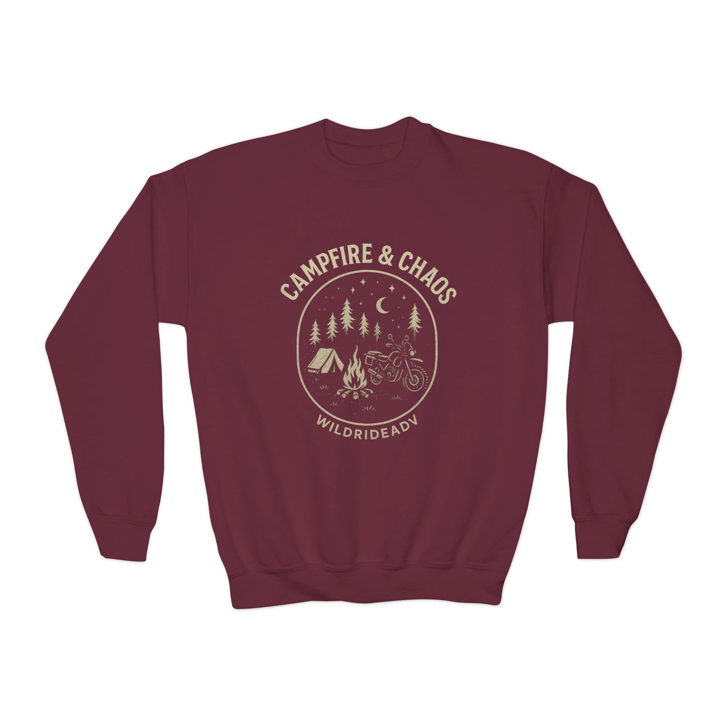 Campfire & Chaos Youth Crewneck Sweatshirt