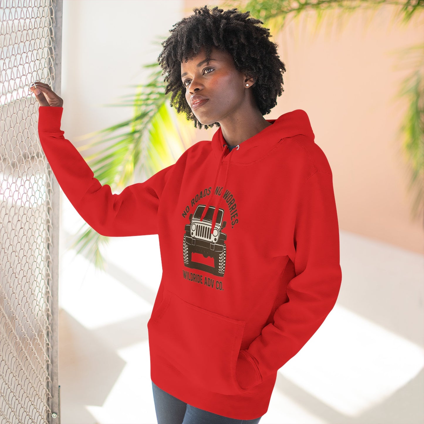 Adventure Fleece Hoodie - No Roads, No Worries