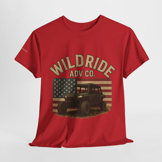 WildRide's Signature Off-Road Design, Patriotic Graphic Tee