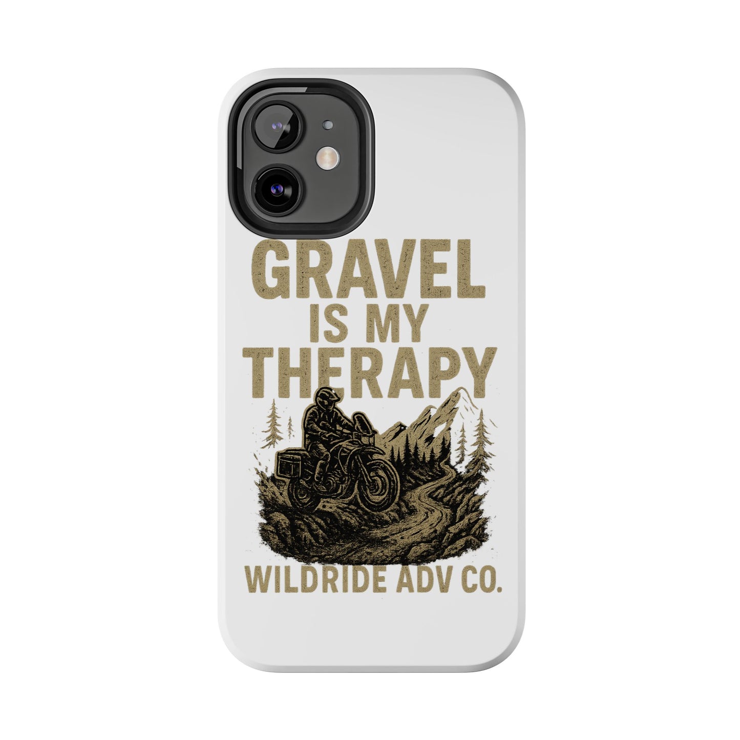 Gravel Therapy Phone Case, Tough Motorcycle Phone Cover, Adventure Gift, Off-Road Enthusiast Accessory, Stylish Biker Case
