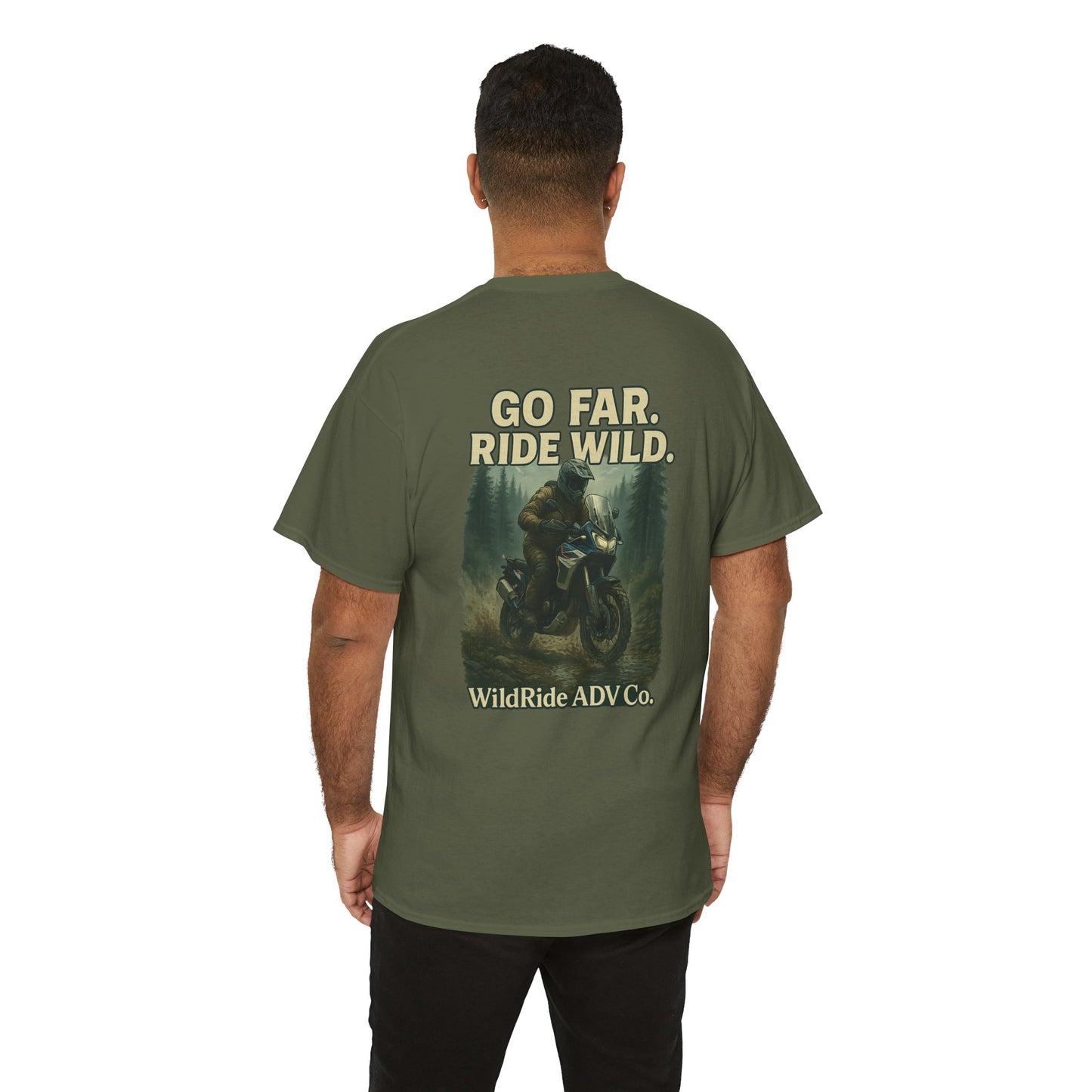 'Go Far, Ride Wild', Motorcycle Shirt, Epic Outdoor Style
