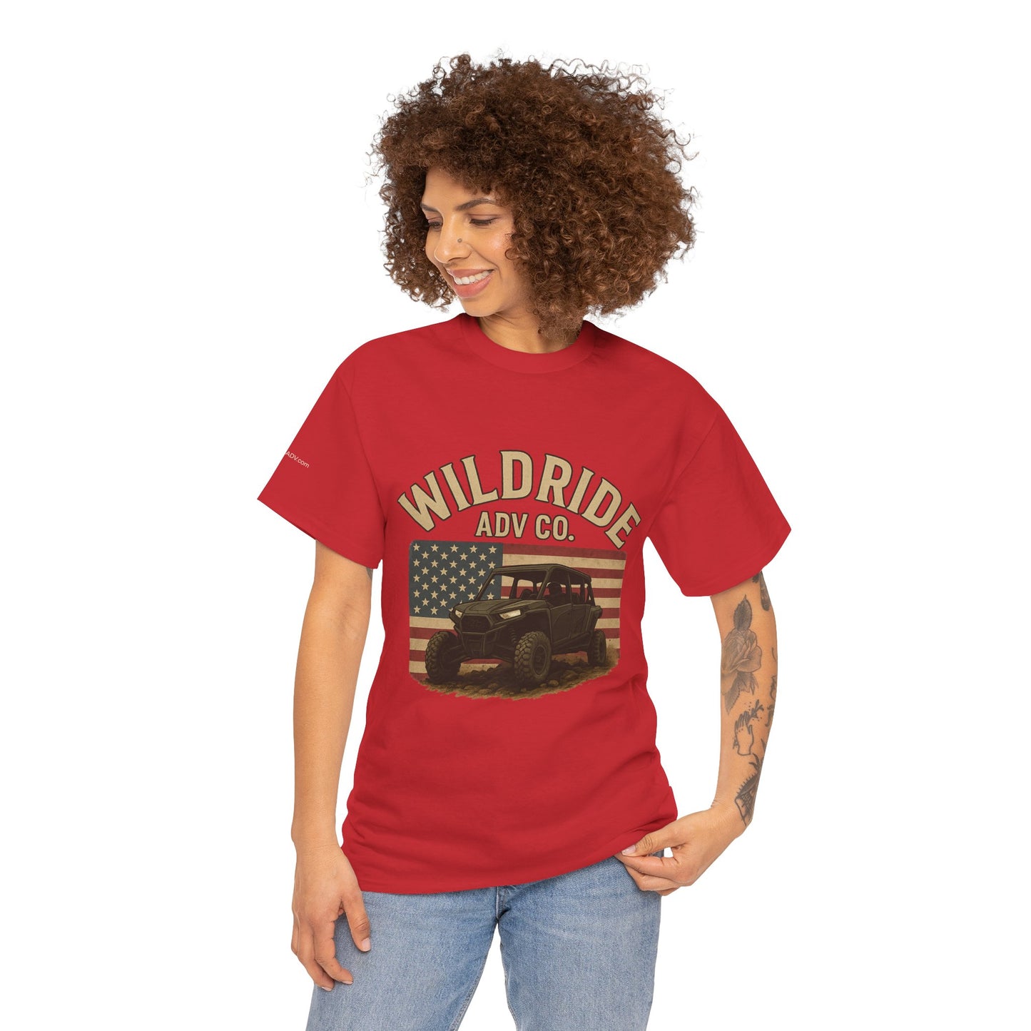 WildRide's Signature Off-Road Design, Patriotic Graphic Tee